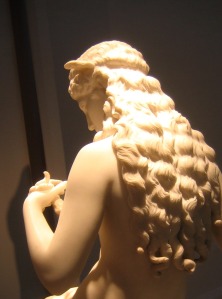Modern Sculpture of a Woman with Long Hair